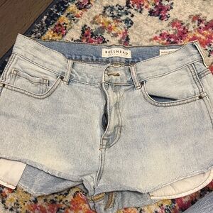 Bullhead Faded Blue Denim Shorts